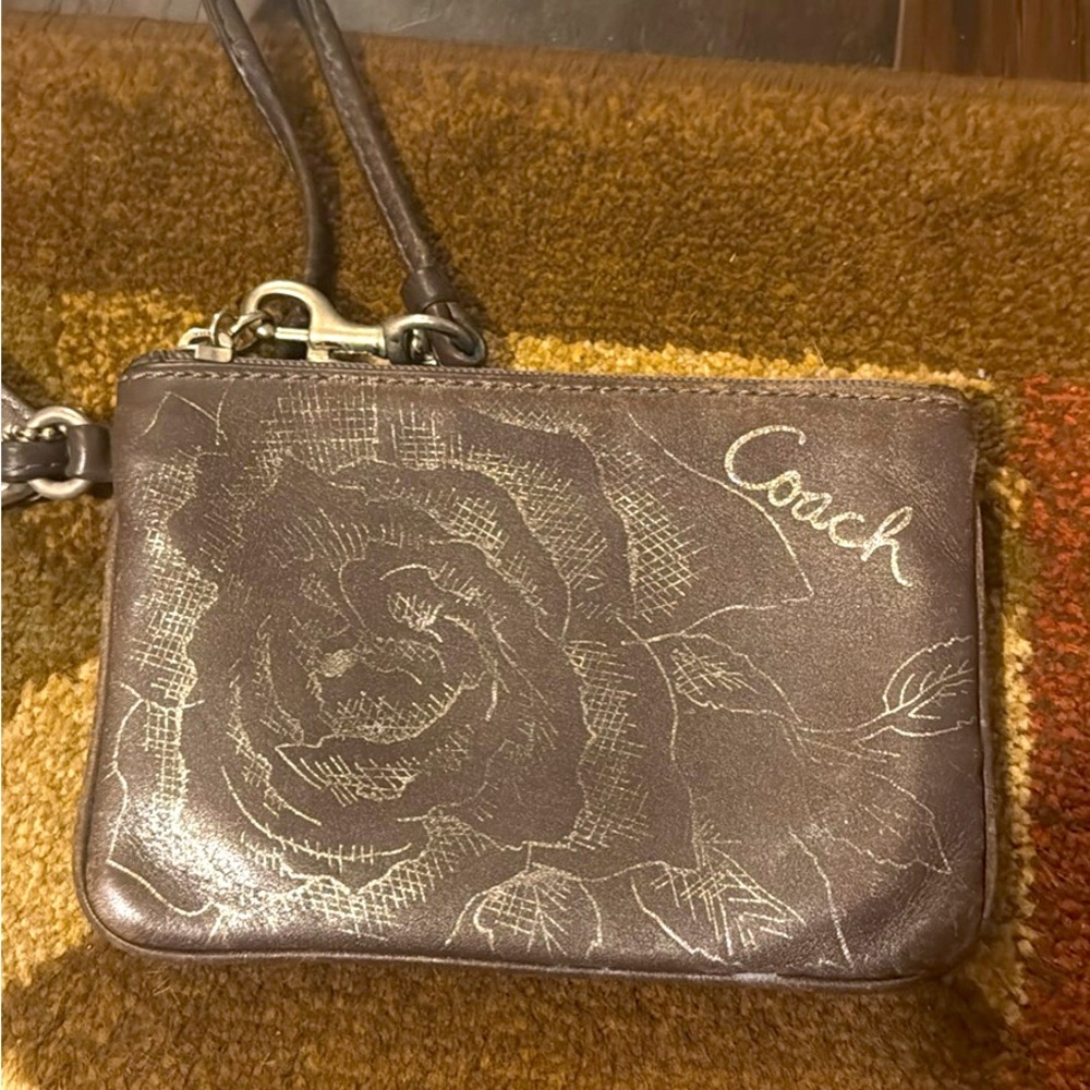 Coach Leather Wristlet